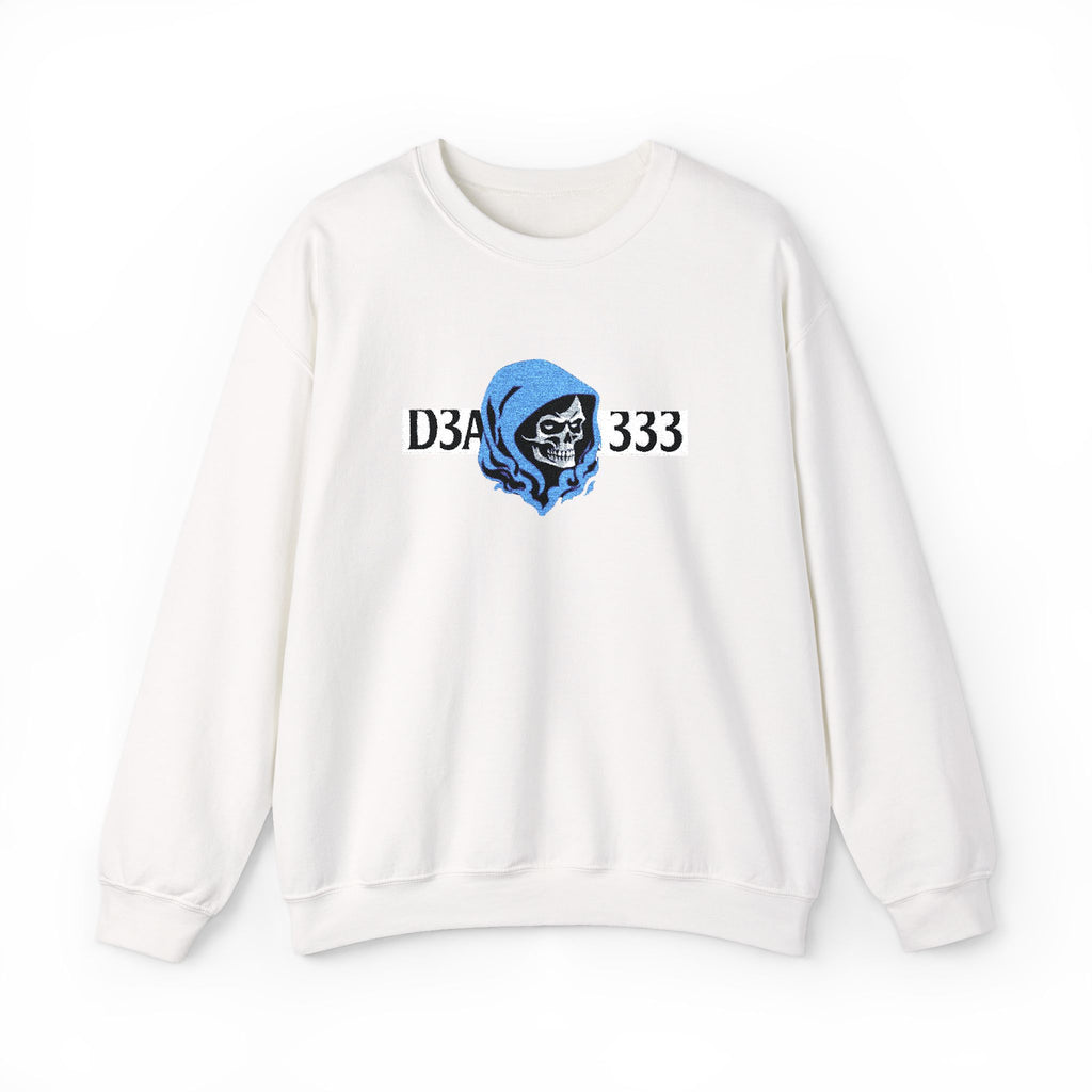 Skull in Blue Hoodie Crewneck Sweatshirt - D3A 333 Graphic