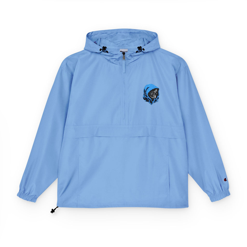 Packable Anorak Windbreaker — Blue D3ADLUX Skull