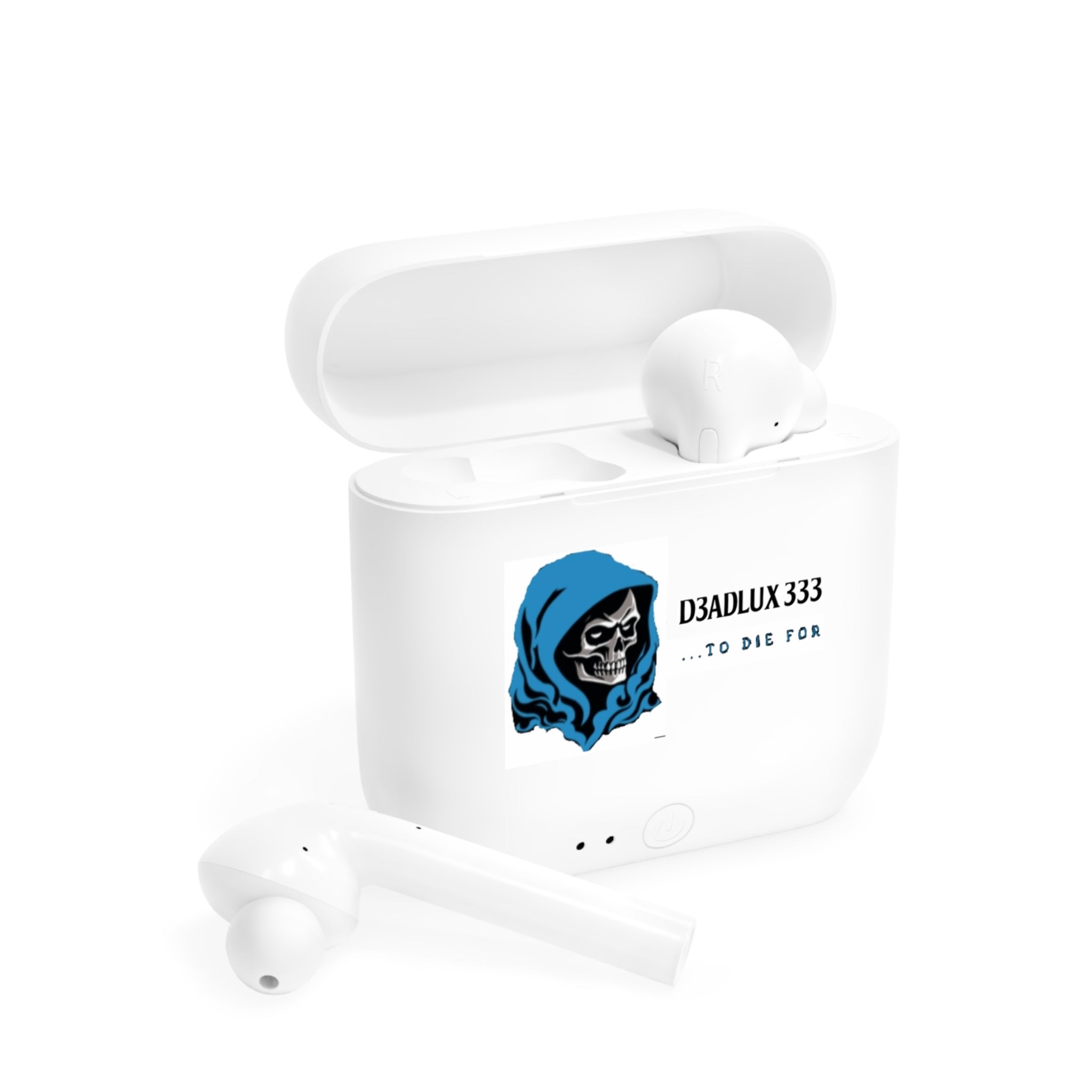 Earbuds — Blue Hooded Skull Wireless Earbud Charging Case