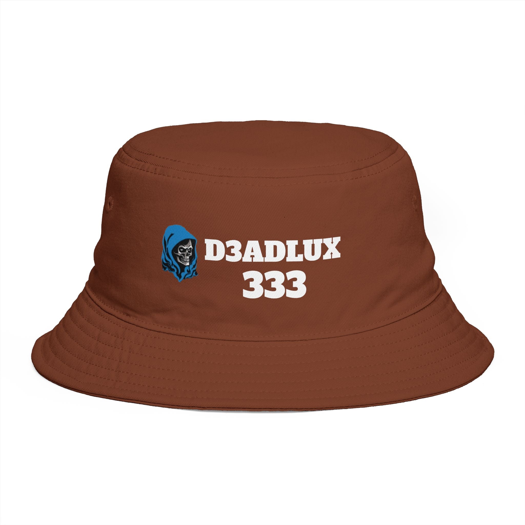 D3ADLUX 333 Skeleton Hood Brown Bucket Hat