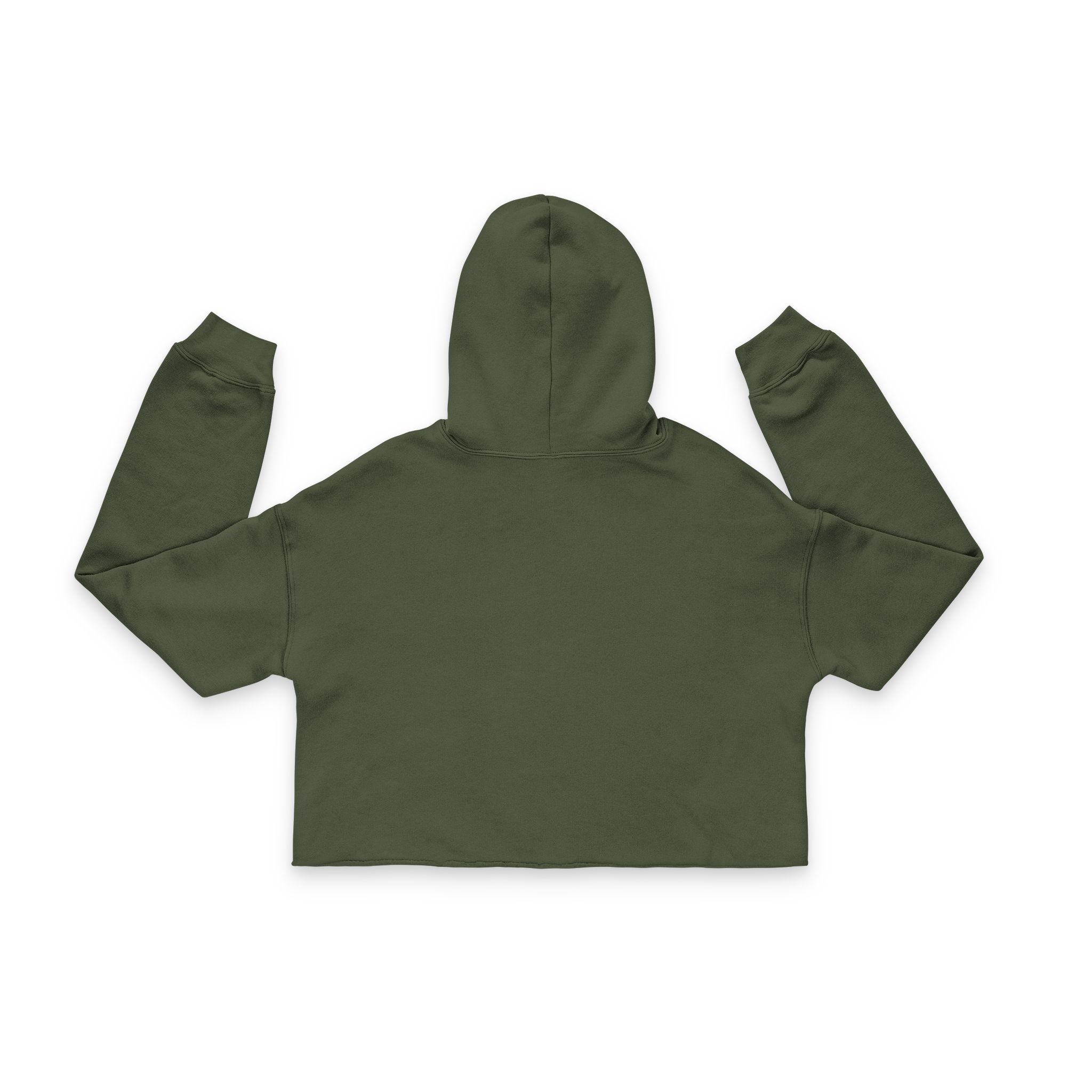 Cropped Hoodie — Minimal Blue 'DEADLUX' Logo Women's Hooded Sweatshirt