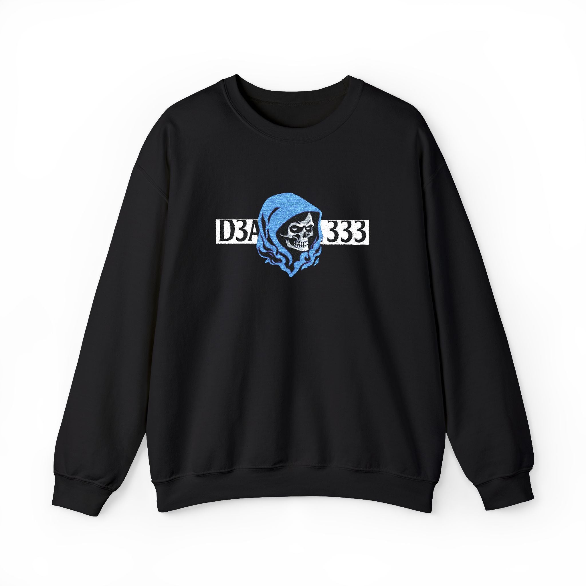 Skull in Blue Hoodie Crewneck Sweatshirt - D3A 333 Graphic