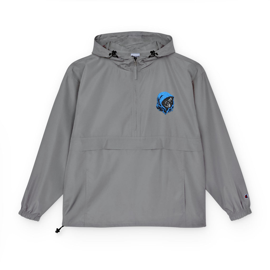 Packable Anorak Windbreaker — Blue D3ADLUX Skull