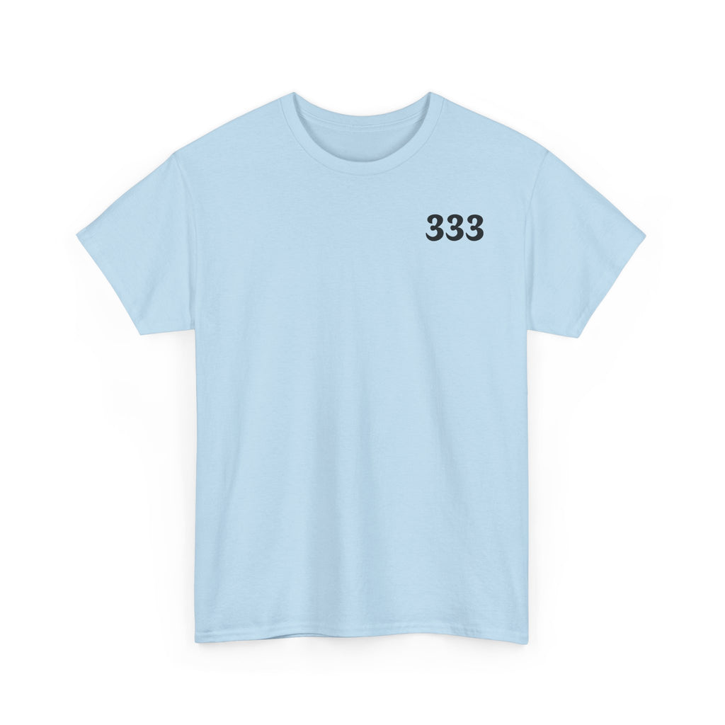 T-Shirt — Minimal '333' Chest Print Tee, Clean Everyday Streetwear