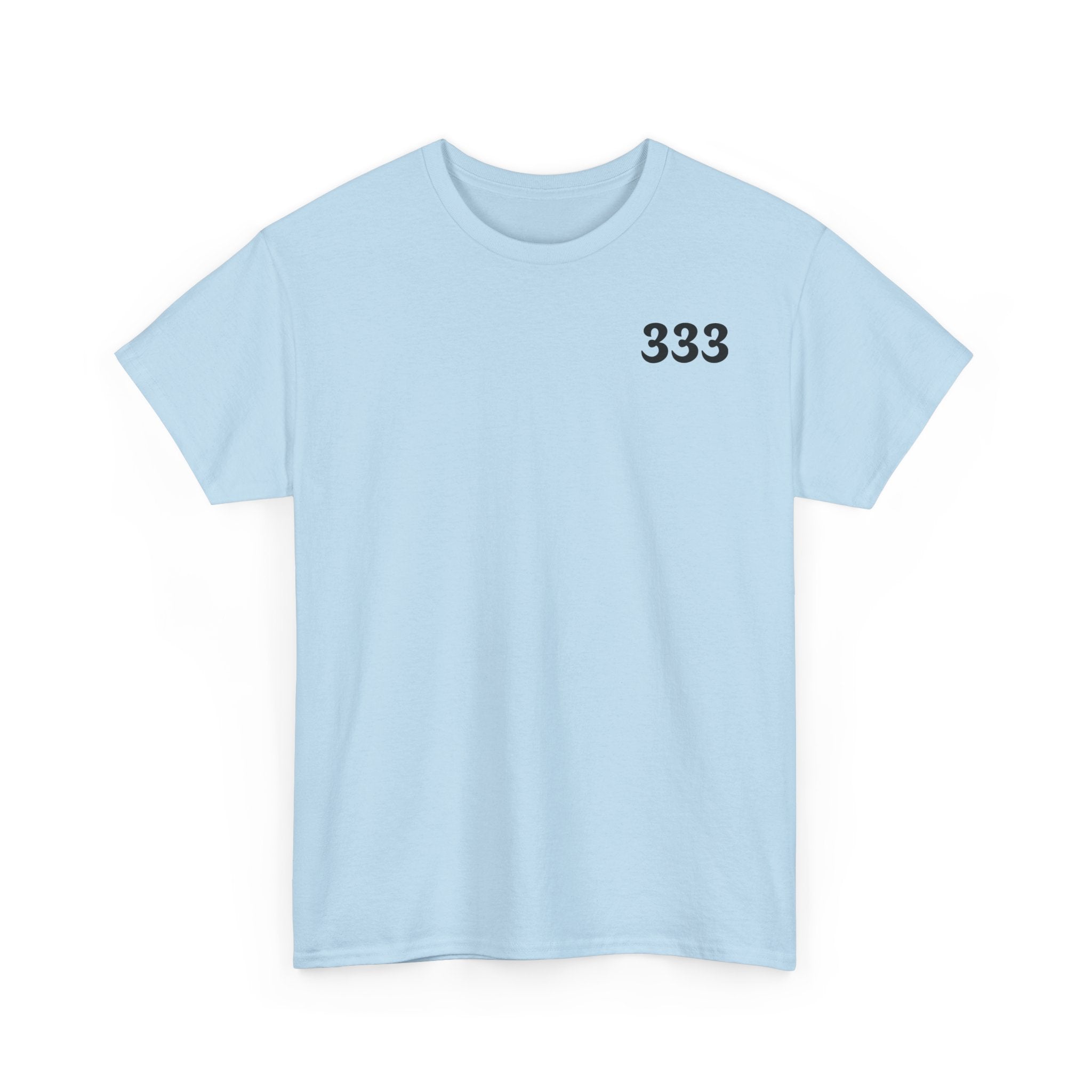 T-Shirt — Minimal '333' Chest Print Tee, Clean Everyday Streetwear