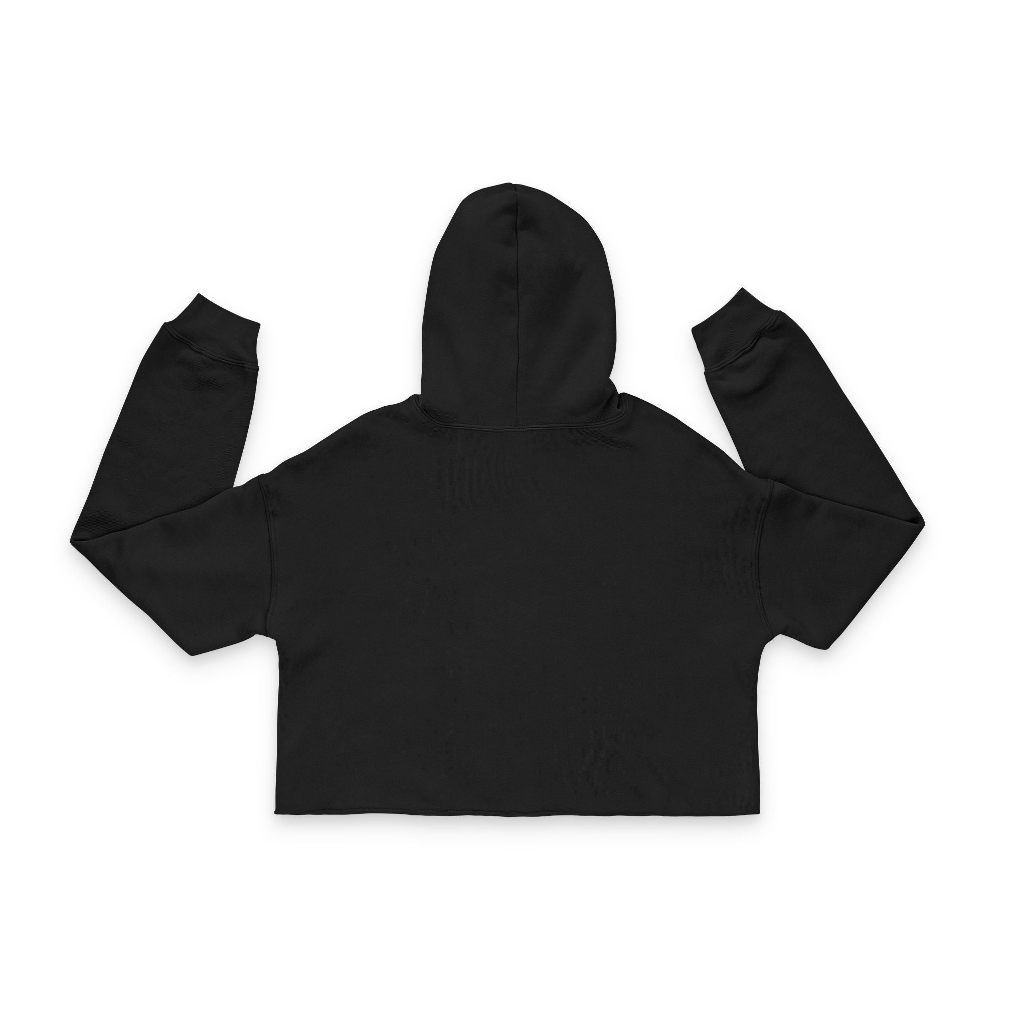 Cropped Hoodie — Minimal Blue 'DEADLUX' Logo Women's Hooded Sweatshirt