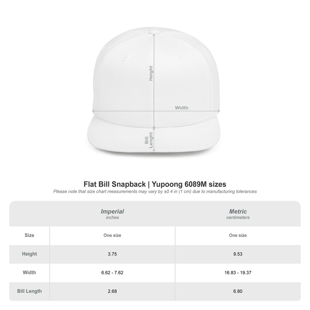 Snapback Hat — D3ADLUX 333 Skull Logo Flat Bill Cap