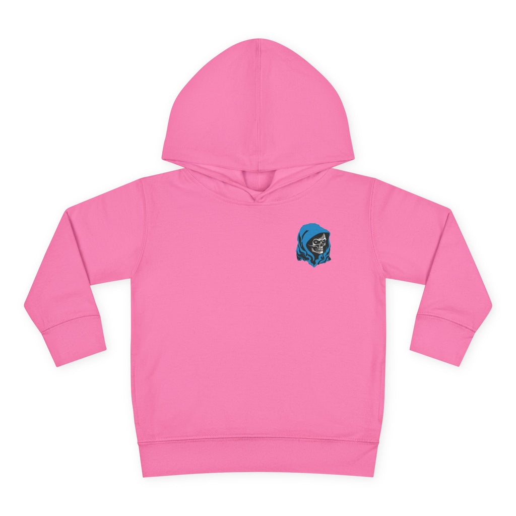 Toddler Hoodie with Blue Hooded Skull Graphic — Cute Edgy Kids Pullover