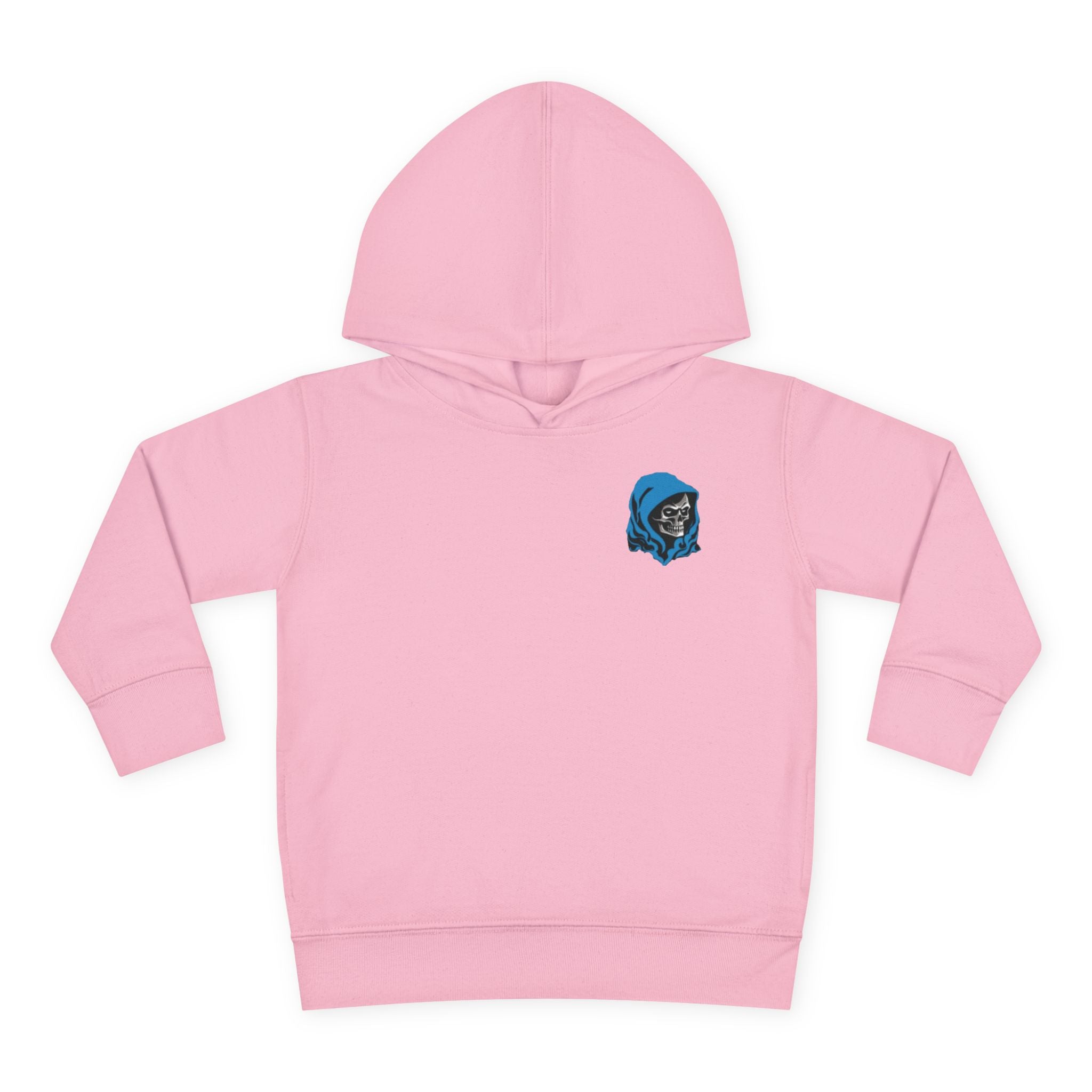 Toddler Hoodie with Blue Hooded Skull Graphic — Cute Edgy Kids Pullover