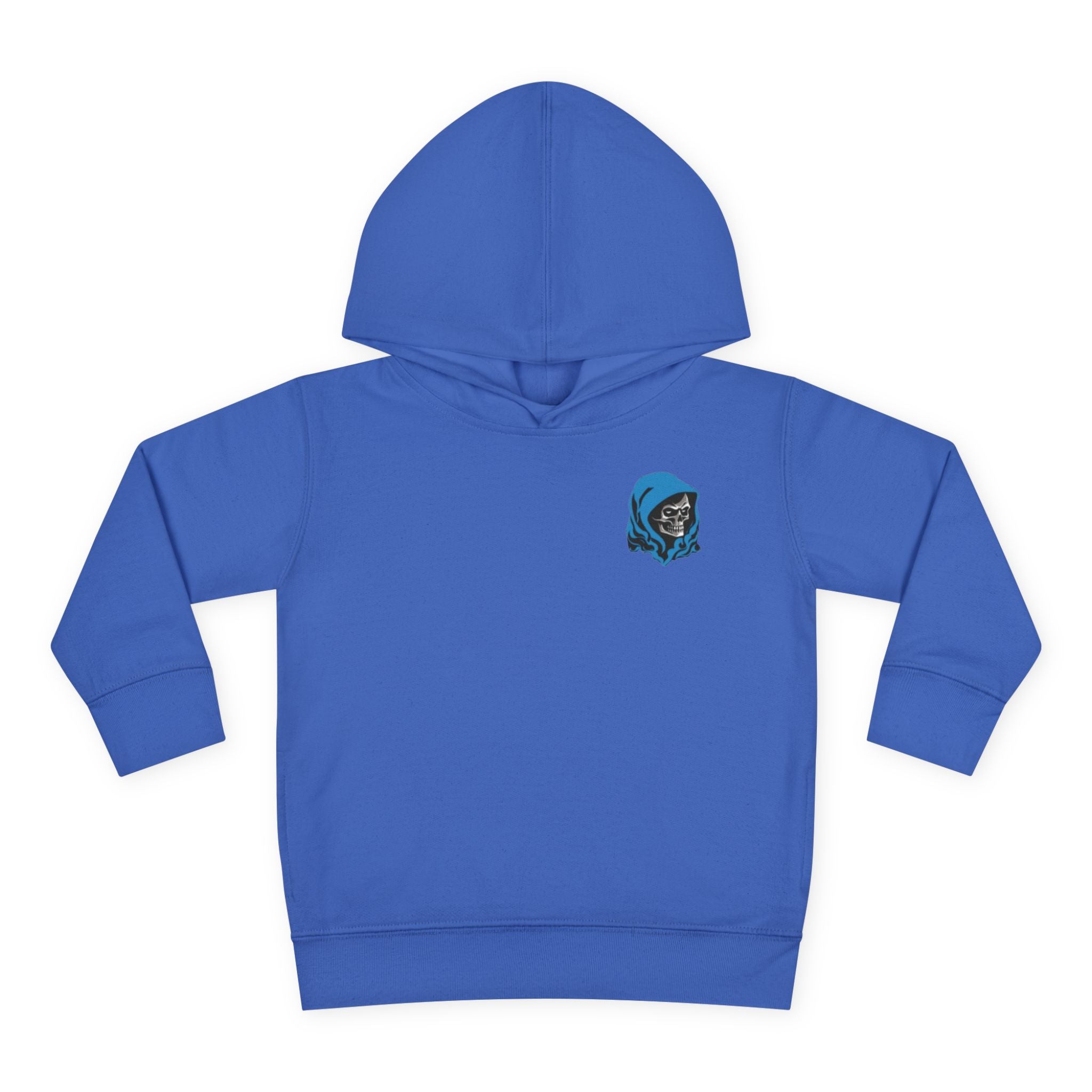 Toddler Hoodie with Blue Hooded Skull Graphic — Cute Edgy Kids Pullover