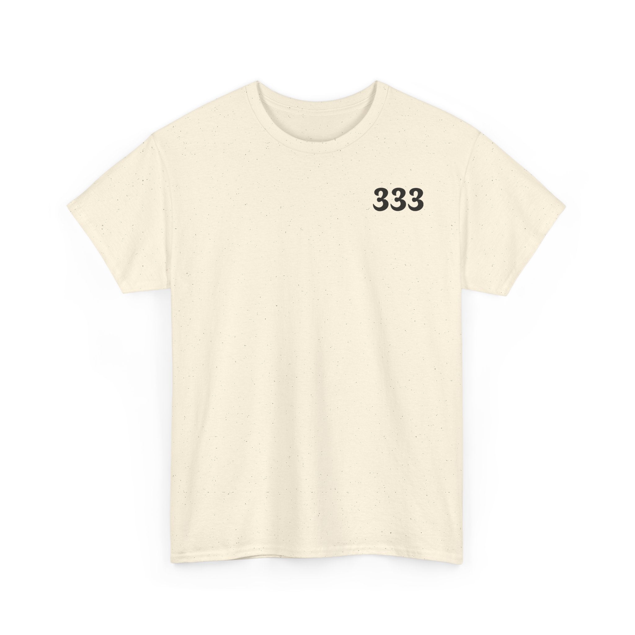 T-Shirt — Minimal '333' Chest Print Tee, Clean Everyday Streetwear
