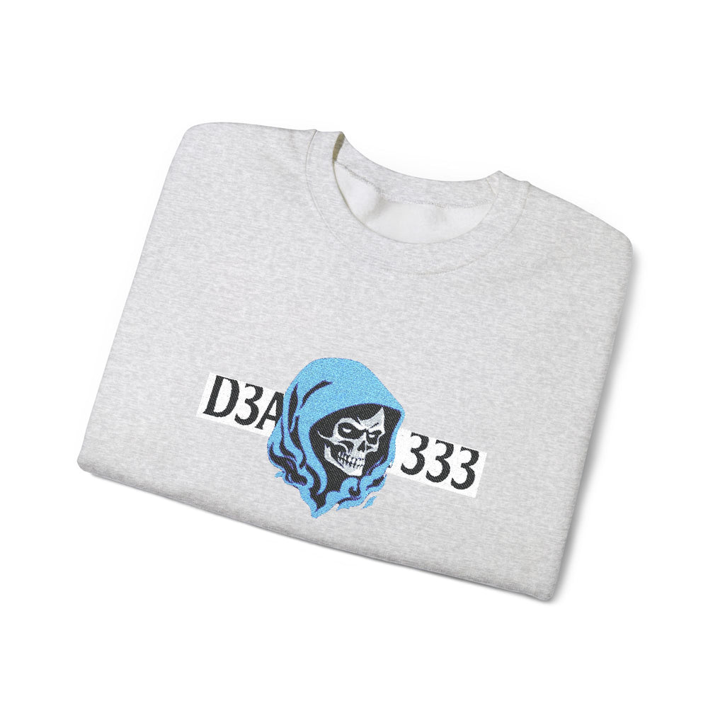 Skull in Blue Hoodie Crewneck Sweatshirt - D3A 333 Graphic