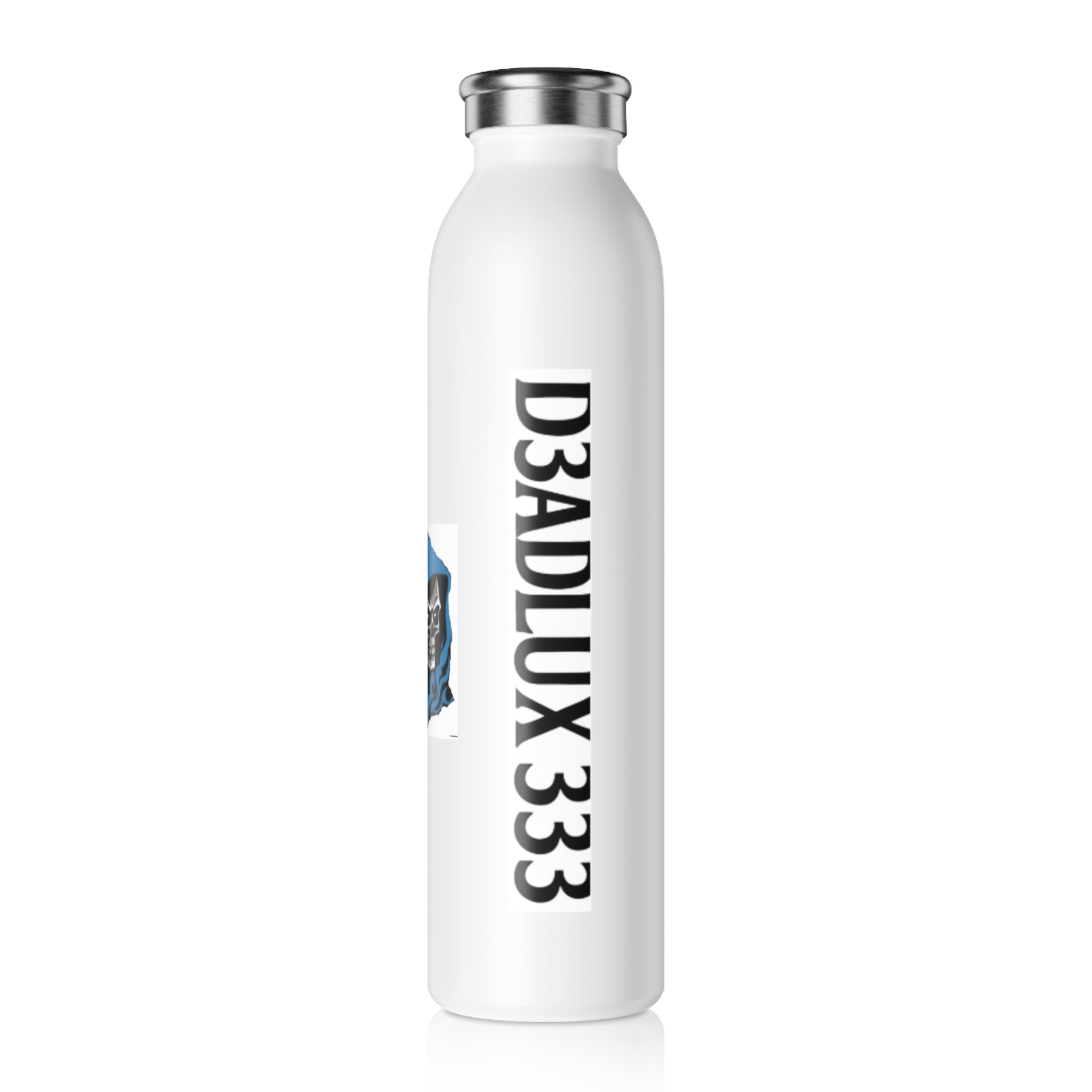 Slim Water Bottle — '...TO DIE FOR' Grim Reaper Design Stainless Steel Bottle