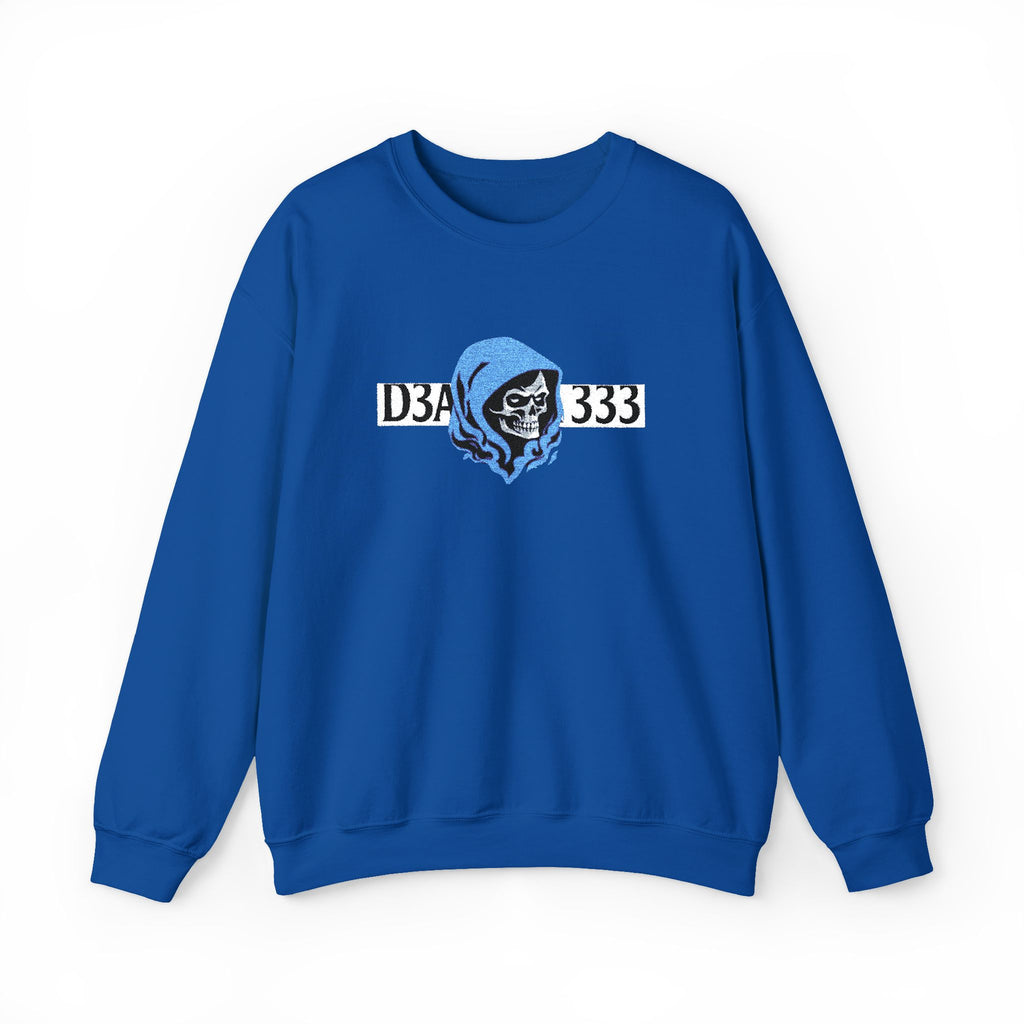 Skull in Blue Hoodie Crewneck Sweatshirt - D3A 333 Graphic