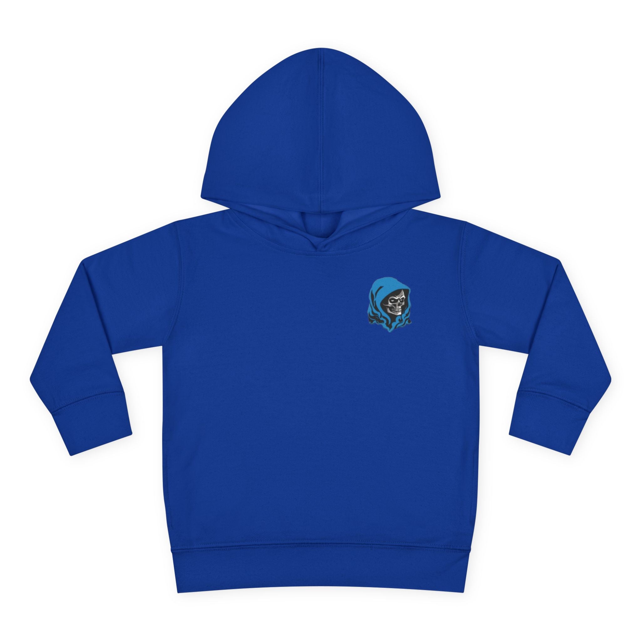 Toddler Hoodie with Blue Hooded Skull Graphic — Cute Edgy Kids Pullover