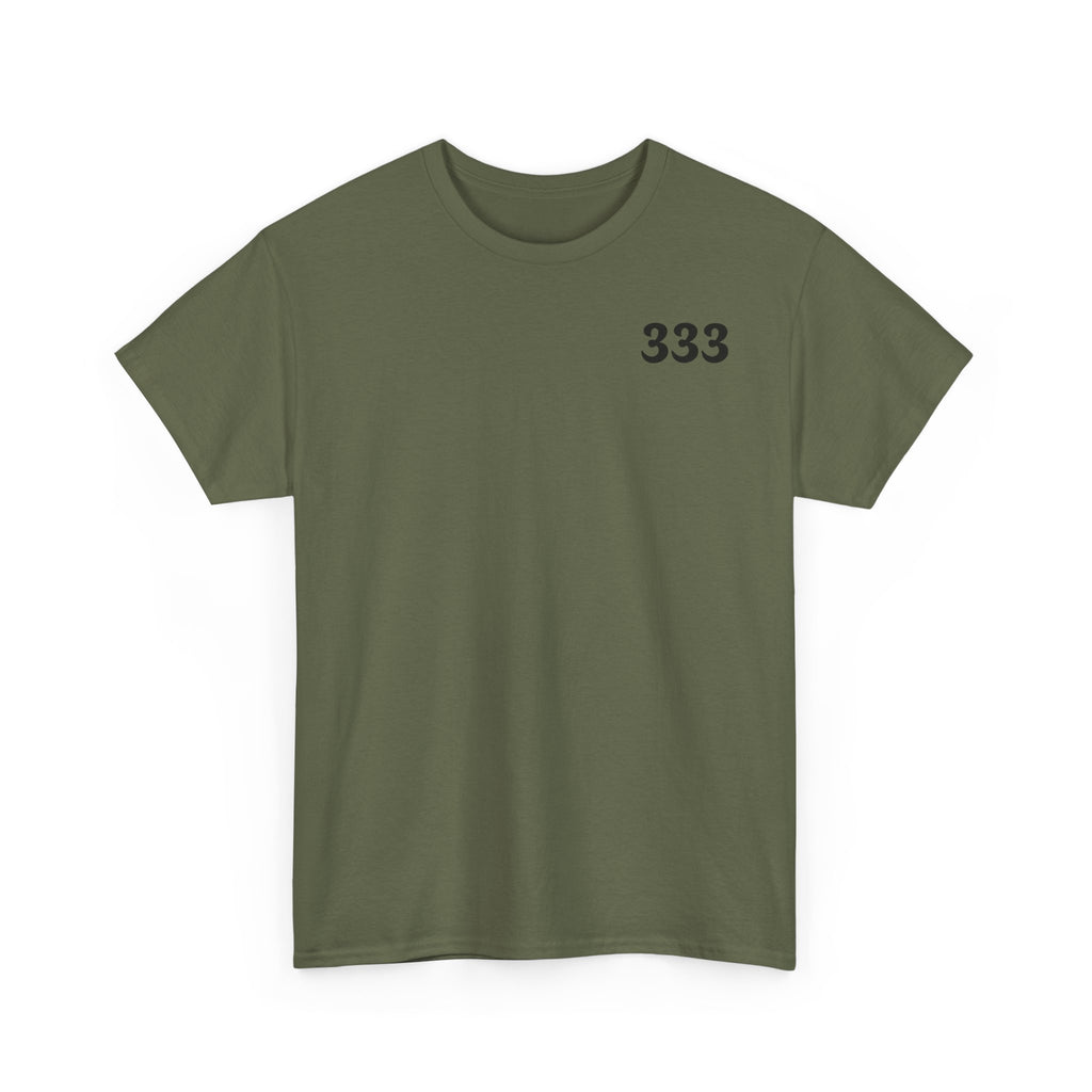 T-Shirt — Minimal '333' Chest Print Tee, Clean Everyday Streetwear