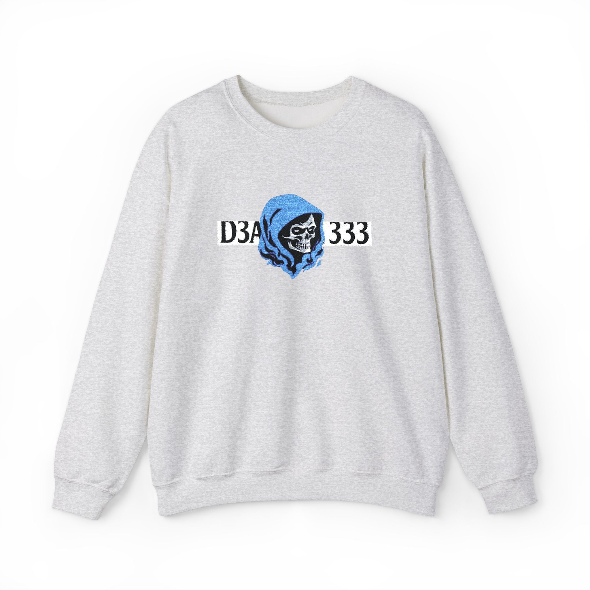 Skull in Blue Hoodie Crewneck Sweatshirt - D3A 333 Graphic