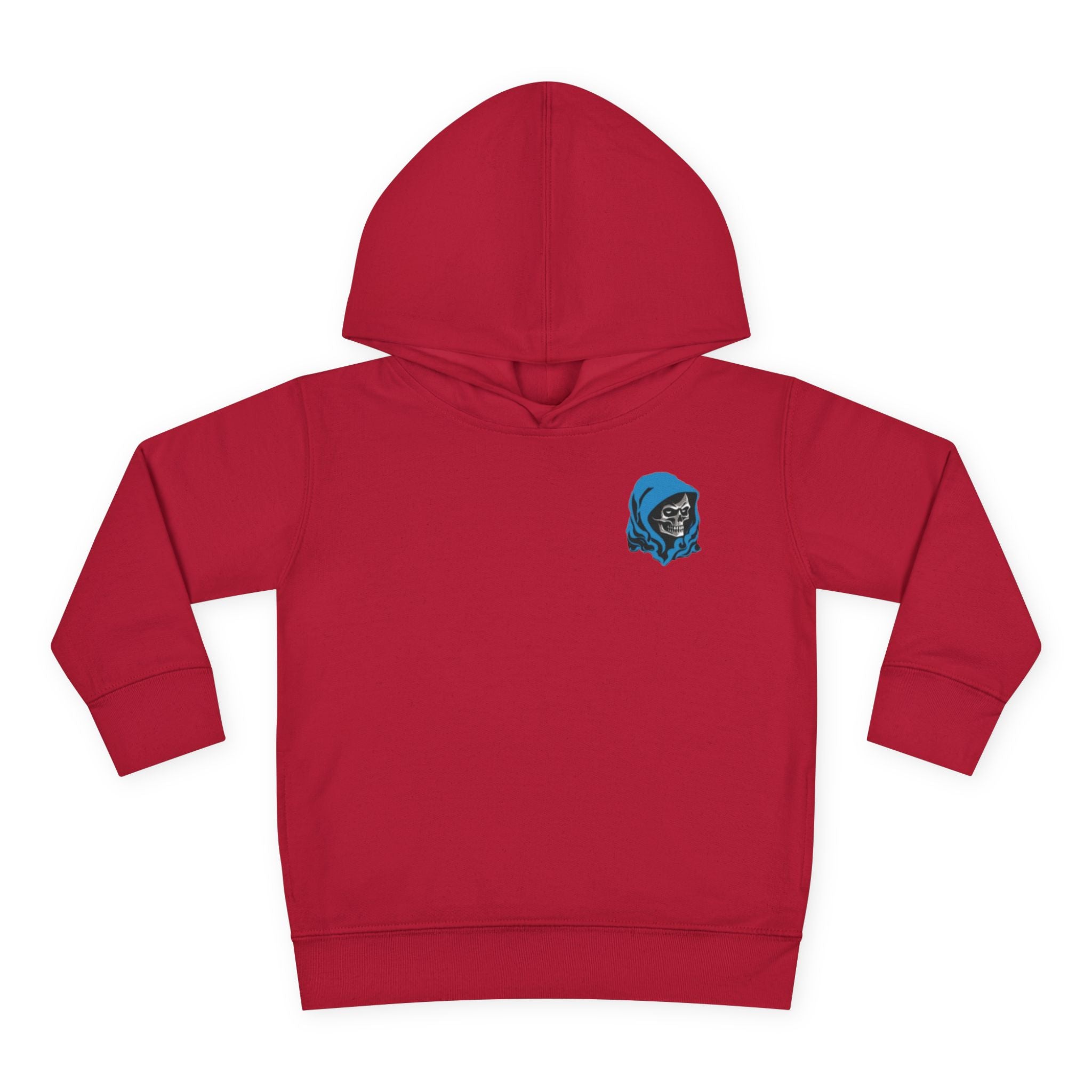 Toddler Hoodie with Blue Hooded Skull Graphic — Cute Edgy Kids Pullover