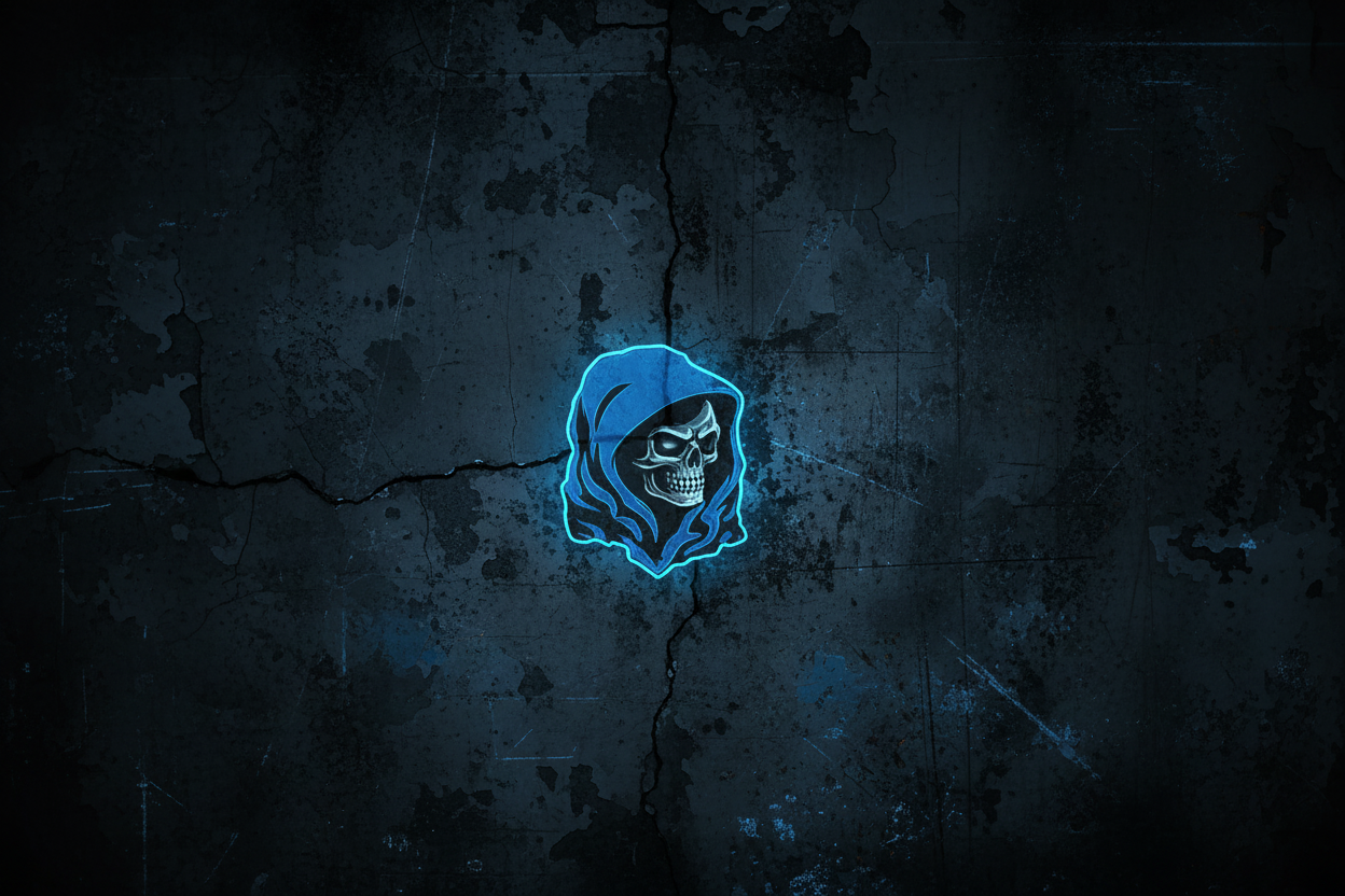 Dark Grunge with Blue LED Reaper Logo